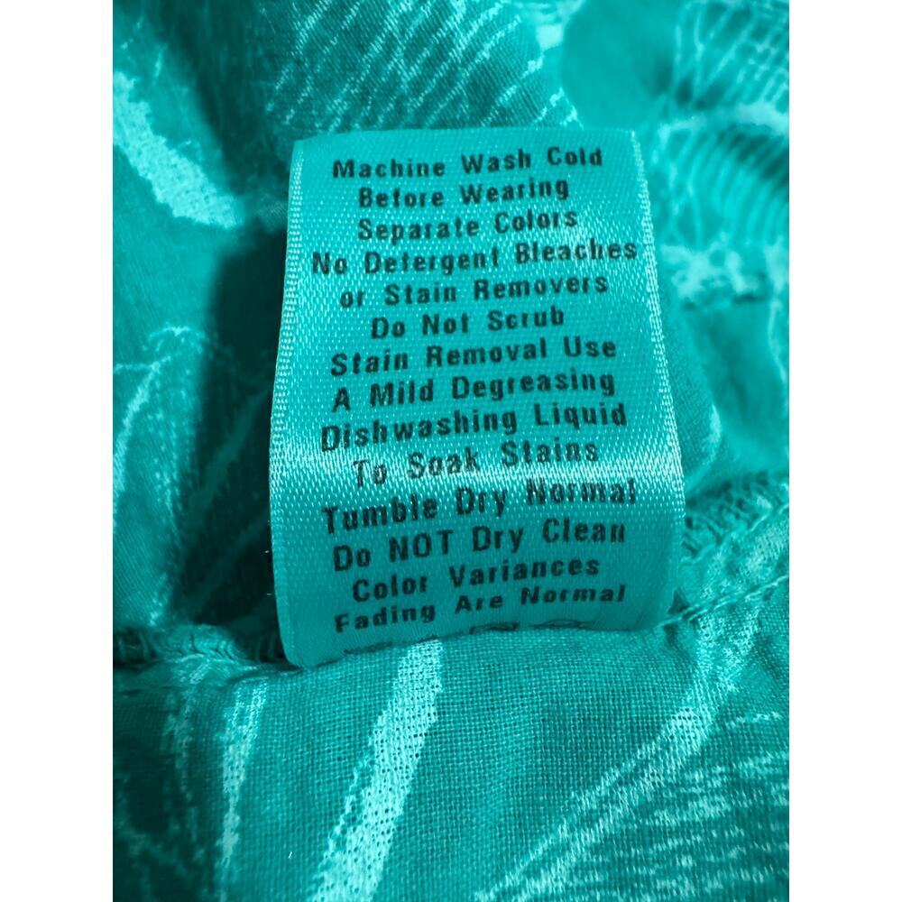 FRESH PRODUCE Blouse in Green Blue Sz M/L - Picture 5 of 9